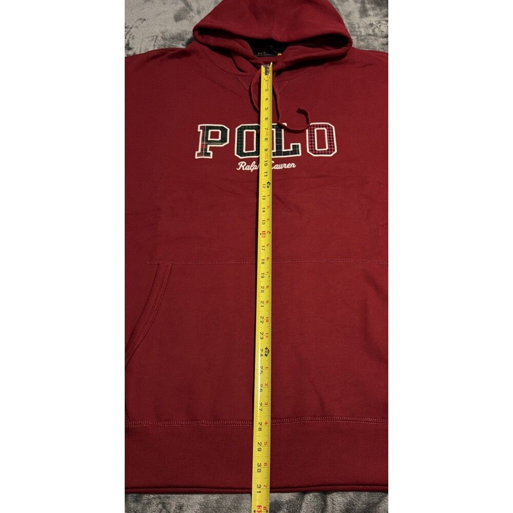 4XLT Polo Ralph Lauren Plaid Logo Graphic Hoodie (a Little Darker In Person) - Picture 5 of 10